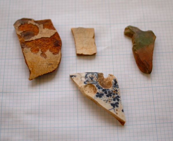 four fragments, upper side